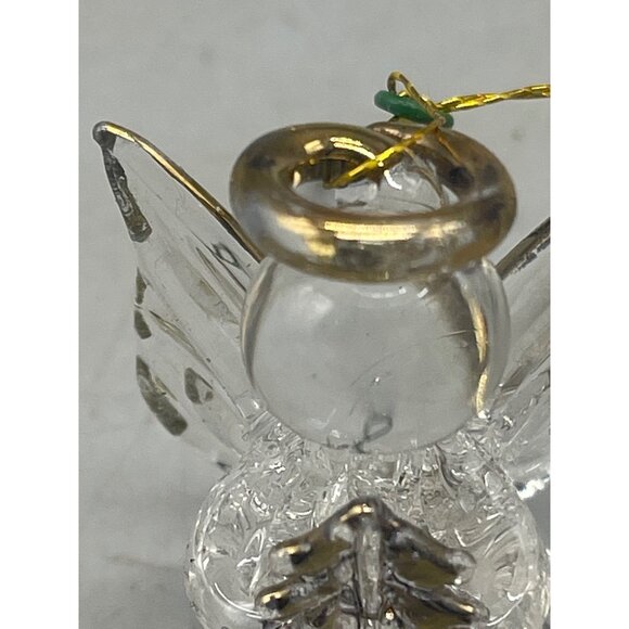 vintage Christmas glass angle mini gold halo tree 1.5" READ - Picture 4 of 5